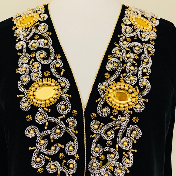 BRAND NEW BEAUTIFUL AUTHENTIC ARABIC CRYSTAL ABAYA - Picture 5 of 8